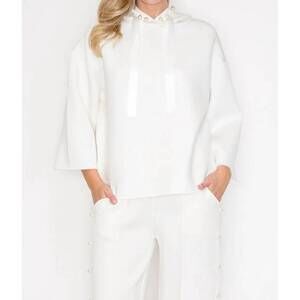 NEW JOH francine pearl hoodie in white